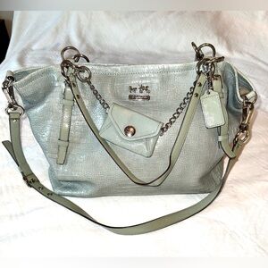 Coach Shimmering Mint Shoulder Bag